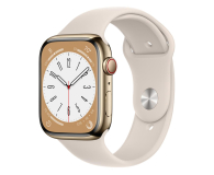 Apple Watch 8 45/Gold Steel/Starlight Sport LTE - 1071009 - zdjęcie 1